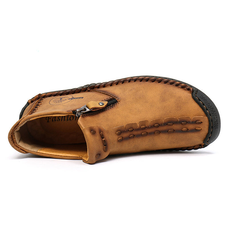 Men Ankle Zipper Outdoor Hiking Shoes