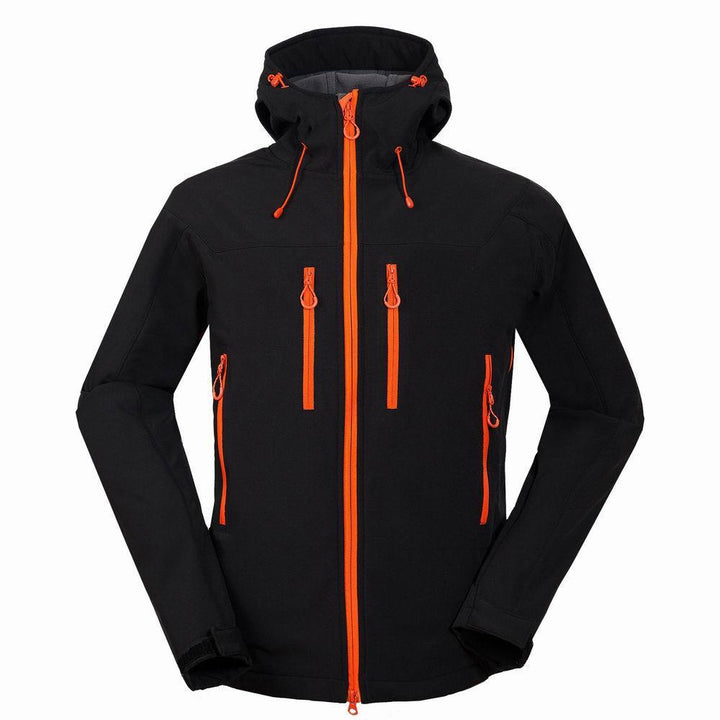 Men outdoor mountaineering camping shell jacket