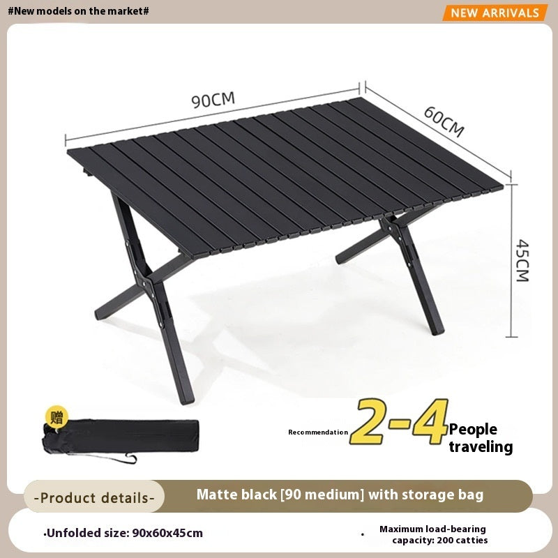 Outdoor Camping Folding Egg Roll Table