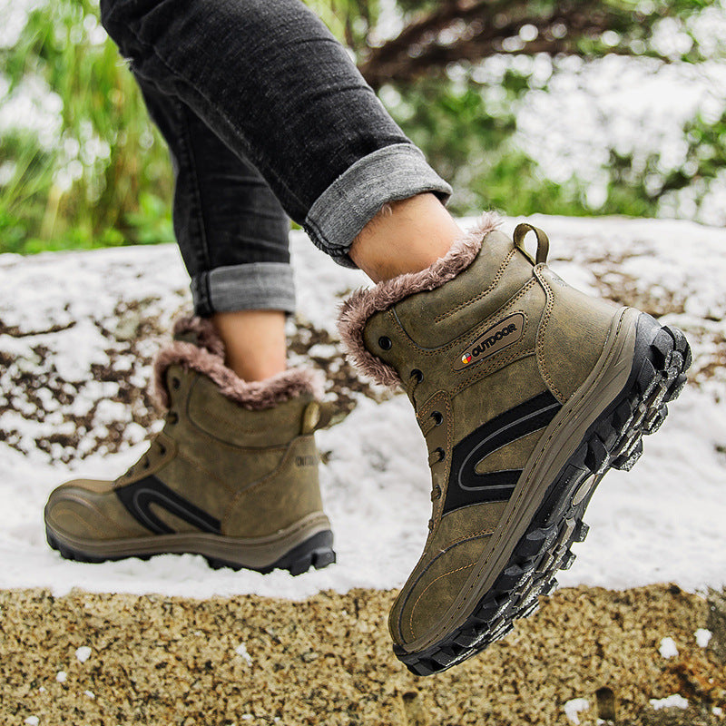 Cotton Winter Plus Velvet Warm Plus Size Hiking Boots