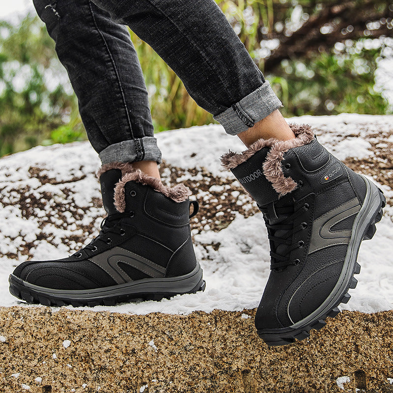 Cotton Winter Plus Velvet Warm Plus Size Hiking Boots