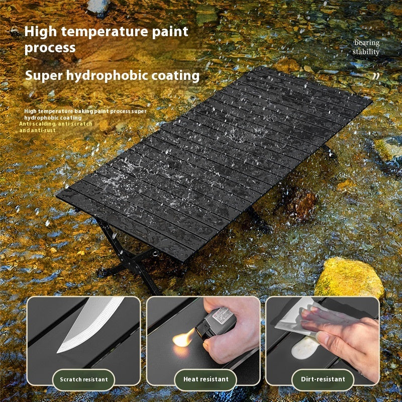 Outdoor Camping Folding Egg Roll Table