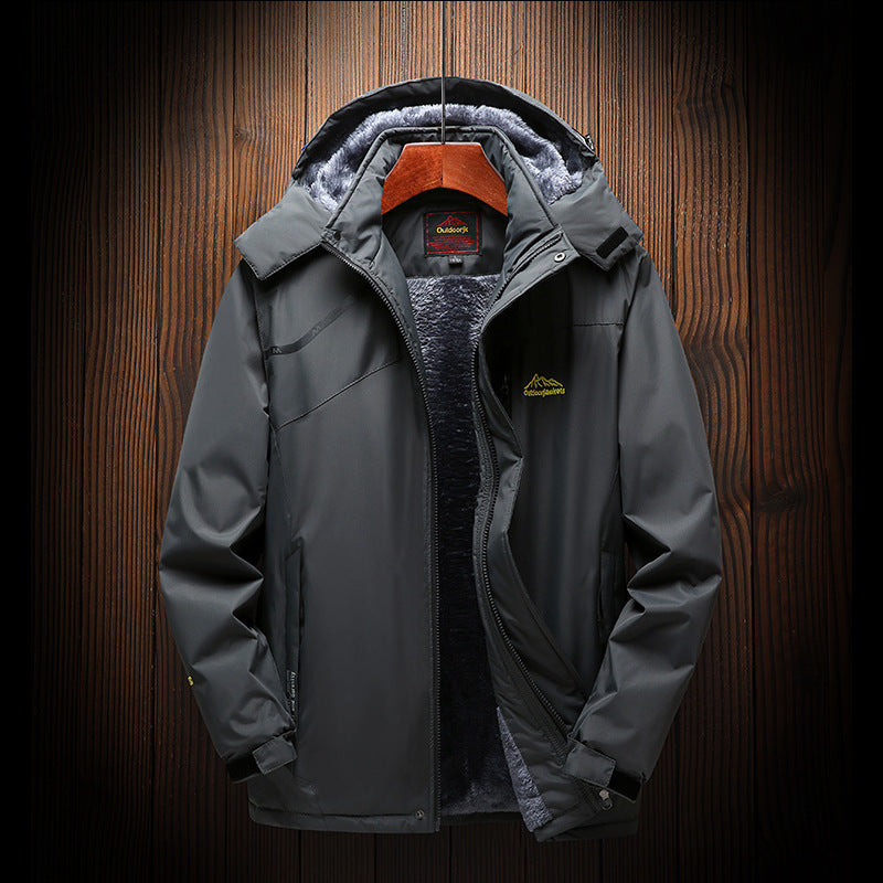 Fleece-lined Thickened Outdoor Shell Jacket
