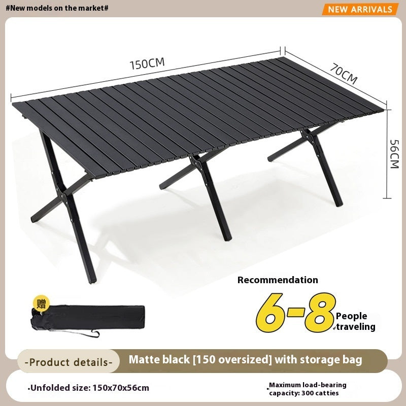 Outdoor Camping Folding Egg Roll Table