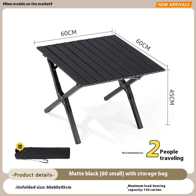 Outdoor Camping Folding Egg Roll Table