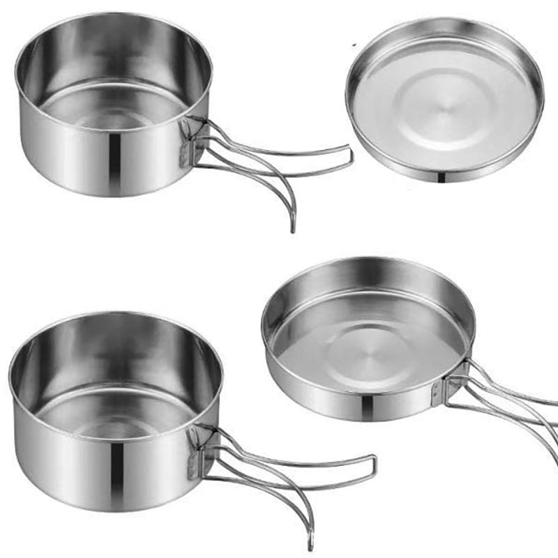 Outdoor Stainless Steel Cookware Pot Set