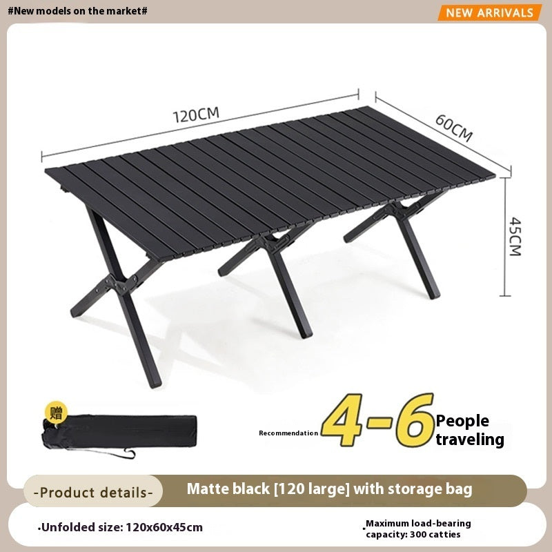 Outdoor Camping Folding Egg Roll Table