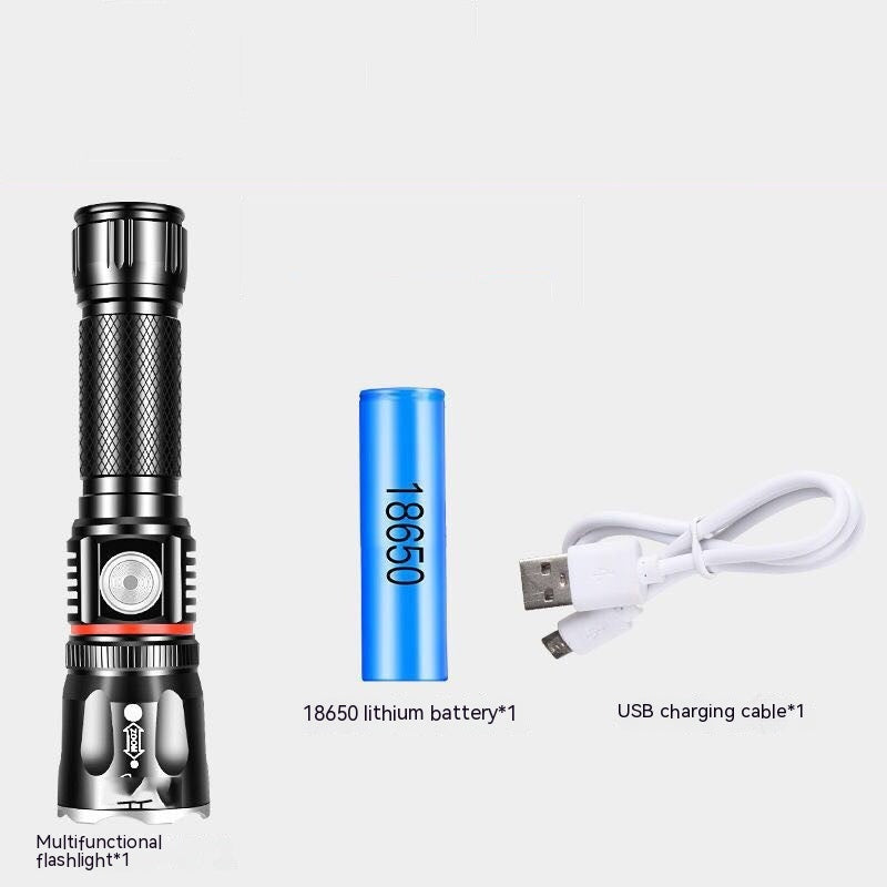 Outdoor Camping Telescopic Multifunctional Flashlight