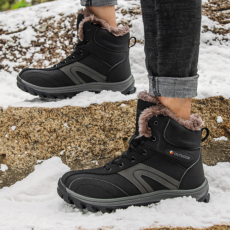 Cotton Winter Plus Velvet Warm Plus Size Hiking Boots