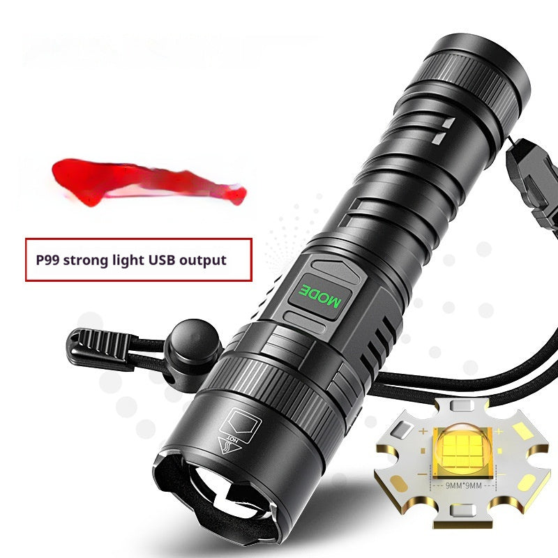 USB Charging Electric Display Camping Flashlight